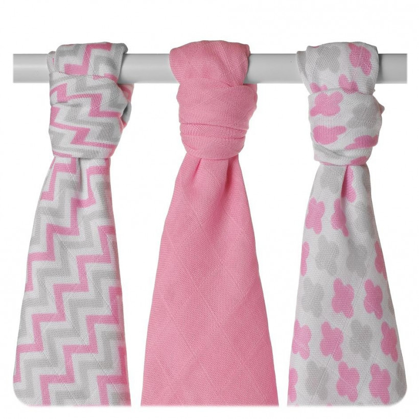 Xkko Bambusové pleny - Scand. Pink