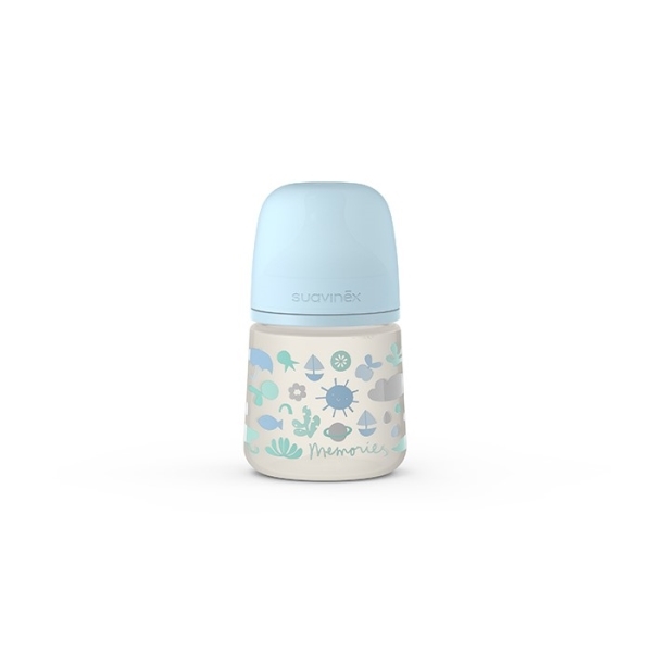 Láhev Suavinex Memories 150 ml S - modrá