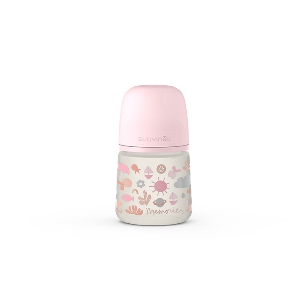 Láhev Suavinex Memories 150 ml S - růžová