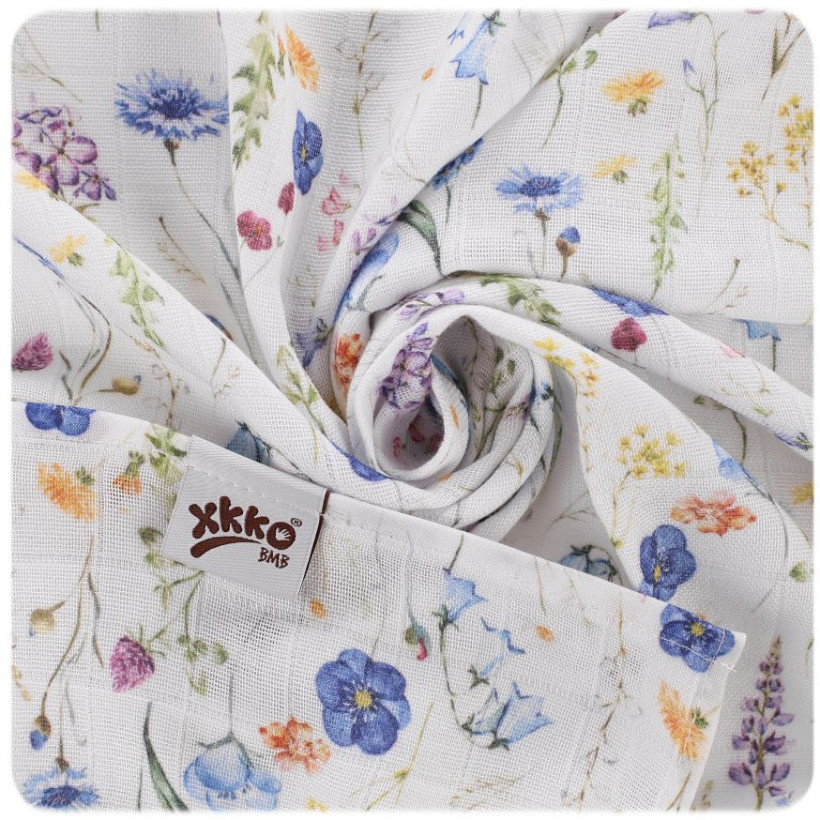 Xkko Bambusové pleny - Blue Wildflowers