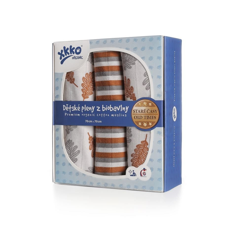 Xkko Organic Bio pleny 70x70 Staré časy - Dub