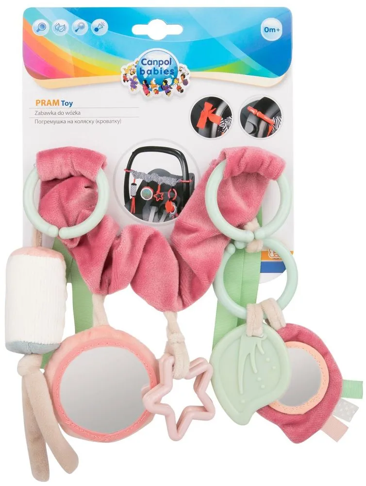 Závěsná hračka na kočárek/autosedačku Pastel Pink