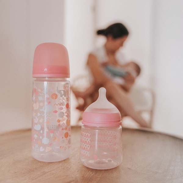 Láhev Suavinex Memories 150 ml S - růžová