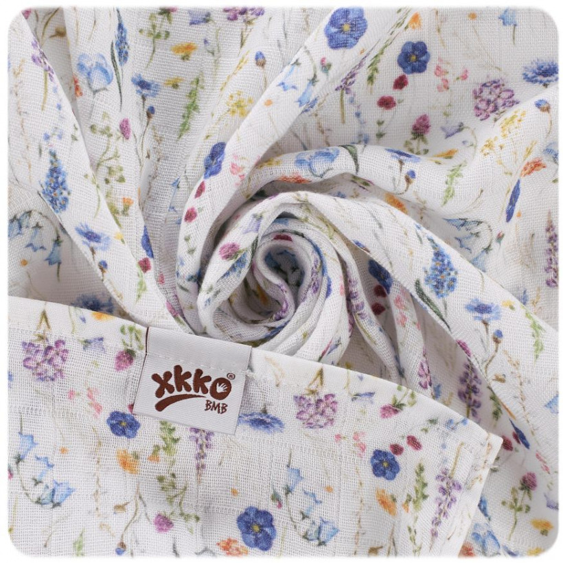 Xkko Bambusové pleny - Blue Wildflowers
