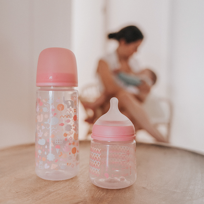 Láhev Suavinex Memories 360 ml L - růžová