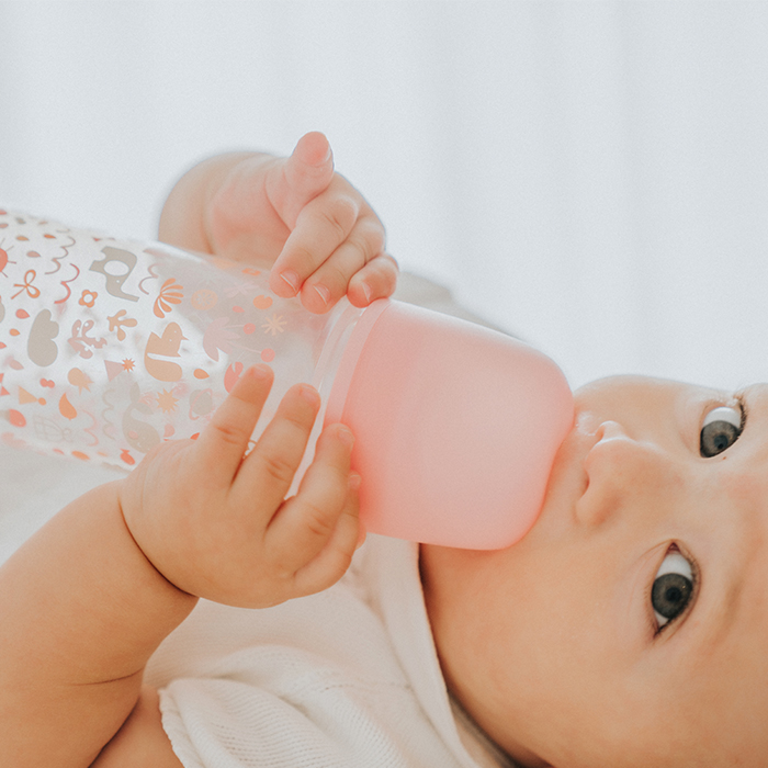SUAVINEX Sada 270ml + dudlík fyziologický 0-6 m + klip Memories - Růžová