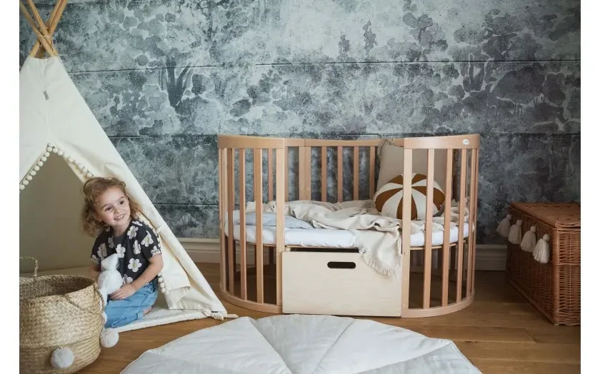 Luxusní postýlka 7 v 1 - Natural